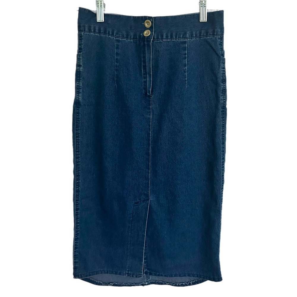 NWOT ~ Stretch Denim Midi Skirt ~ XS